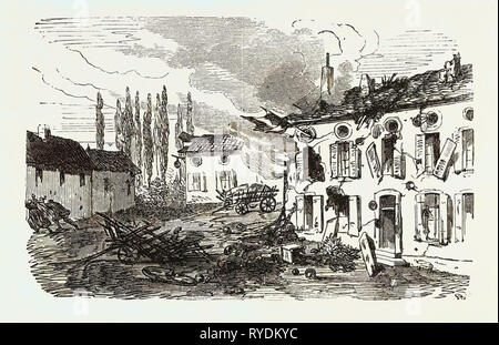 Guerre de 1870 : Imperial Trimestre à Gravelotte, 5 minutes après le départ de l'empereur Napoléon III, France Banque D'Images