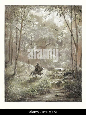 Fairyland, par Gustave Doré, 1832 - 1883, Français. Gravure pour Don Quichotte de Cervantès. 1870, Art, artiste, romantisme, couleur, couleur Banque D'Images