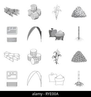 Stick,piece,bush,carton,sac,feuilles,root,cube,jus,palm,vert,granulé,container,sable,Culture,système,brun,alimentaire,la douceur,etuve jagré,bac,direction, la matière, sprout,block,plastique,diabète,agriculture,ferme,la,technologie,saccharose,canne à sucre Sucre de canne,terrain,plantes,DE,plantation,set,icône,,illustration,collection,isolé,design,graphisme,élément vecteur vecteurs,signer , Illustration de Vecteur