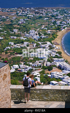 Vue panoramique à Kardamili - Molos station la plus populaire et plage près de Chora le principal établissement et la capitale de l'île de Skyros, dans les sporades Banque D'Images