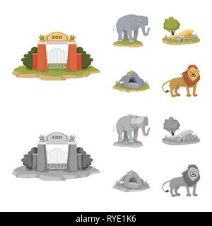 L'éléphant,porte,arbres,cave,lion,mignon,ours,sable,brique,creche,mound grizzly,jungle,mur,,Afrique,grass,rock,mane,sortir,France,paysage,tête,ouvert,croissance fierté,évidement,chemin,feuilles,coffre,nature,faune,fun,animation,parc,zoo,Safari,animal,flore,forêt,set,icône,,illustration,collection,isolé,design,graphisme,élément vecteur vecteurs,signer , Illustration de Vecteur