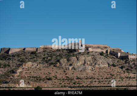 Vue panoramique du château de Sagunto à Valence, Espagne Banque D'Images