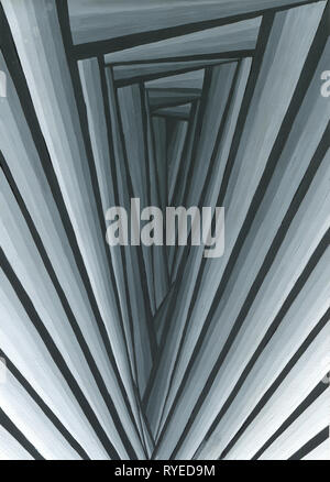 Infinite rhombiques ou carrés tunnel coloré de torches brillantes . Formulaire points lumineux secteurs tunnel. Abstract colorful background cyber. Infin géométrique Banque D'Images