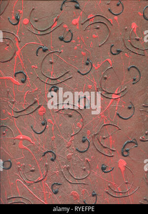 Résumé La tendance. Vintage style. Vintage rouge couleurs avec doodle éléments. Grunge texture. Banque D'Images