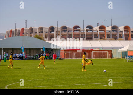 Monde Jeux olympiques spéciaux 2019 Abu Dhabi : Sheikh Zayed Sports City - Ghana Sepcial Olympics séance d'essais de l'équipe de football Banque D'Images