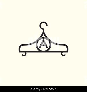 Fashion logo Vector. Cintre emblème. Lettre d'un signe Illustration de Vecteur