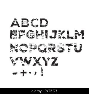 Grunge lettres de l'alphabet lettres vector Illustration de Vecteur