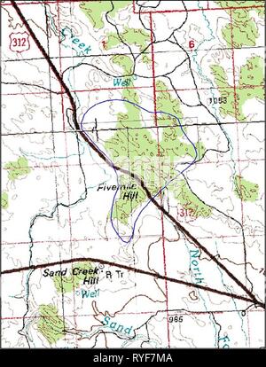 Les espèces végétales d'intérêt et des associations végétales de poudre River County, Montana E1C3380F-9100-4DF5-BBE8-6E6321664192 Année : 2002 CINQ MILE HILL Banque D'Images