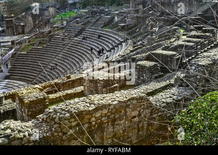 Théâtre gallo romain, colline de Fourvière, Lyon Banque D'Images
