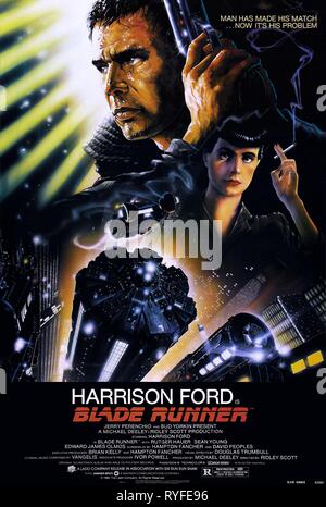 HARRISON FORD, SEAN YOUNG POSTER, Blade Runner, 1982 Banque D'Images