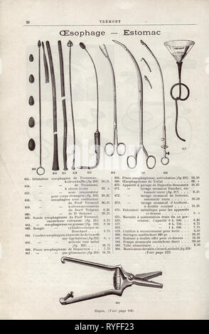 L'arsenal de l'Art Médical | Meubles en catalogue de fournitures médicales vers 1899 Banque D'Images
