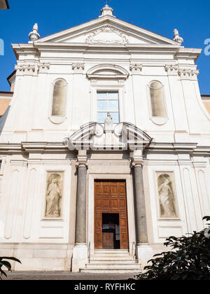 Voyage d'Italie - vue de l'église Chiesa di Santa Maria della Carita ( Chiesa del Buon Pastore, Carita) sur rue Via Musei en ville Brescia, Lombardie Banque D'Images