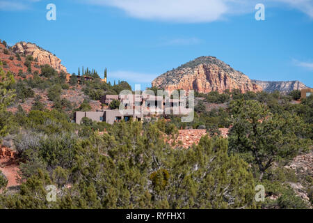 Maisons dans Arizona Sedona Banque D'Images