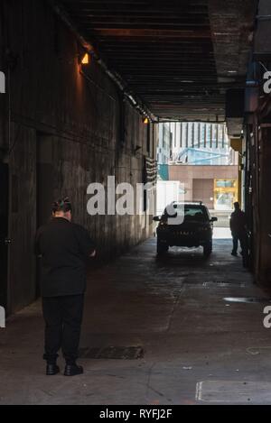 Ruelles et de petites rues en milieu urbain. Banque D'Images