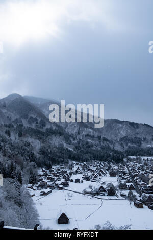 Hiver village Shirakawa Rendez Banque D'Images