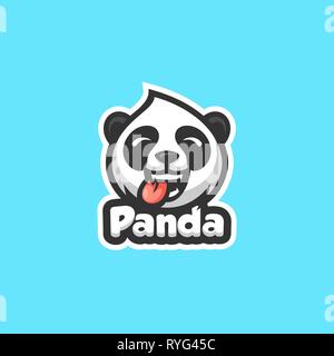 Panda Concept illustration vector modèle. Convient pour l'industrie créative, multimédia, animation, formation, boutique, et toute activité commerciale complémentaire Banque D'Images