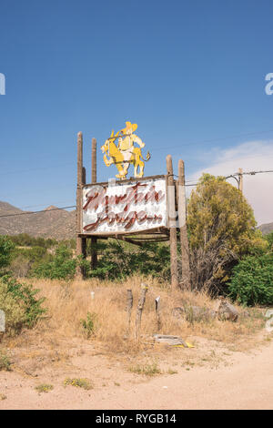 La route 66 en direction ouest à partir de Santa Rosa, Nouveau Mexique à Winslow, Arizona. Banque D'Images