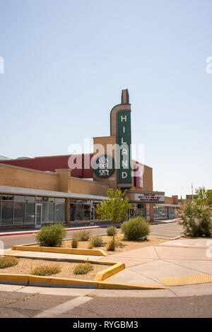 La route 66 en direction ouest à partir de Santa Rosa, Nouveau Mexique à Winslow, Arizona. Banque D'Images