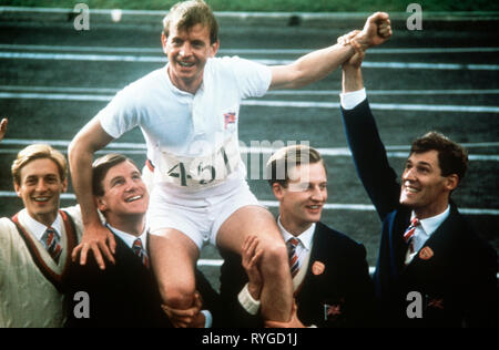 NIGEL HAVERS, NICHOLAS FARRELL, Ian Charleson, DANIEL GERROLL, BEN CROSS, LES CHARIOTS DE FEU, 1981 Banque D'Images