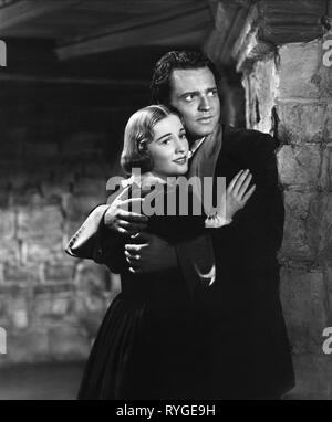 JOAN FONTAINE, ORSON WELLES, Jane Eyre, 1943 Banque D'Images