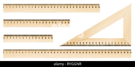 Les règles et les triangles Illustration de Vecteur