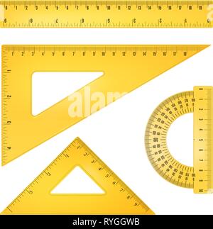 Les règles et les triangles Illustration de Vecteur