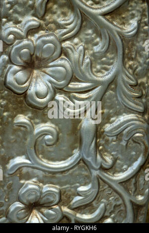 Abstract texture emboss aluminium alliage élégant pinceau Banque D'Images