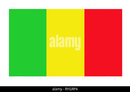 Mali drapeau sur la toile. Contexte patriotique. Drapeau national du Mali Banque D'Images