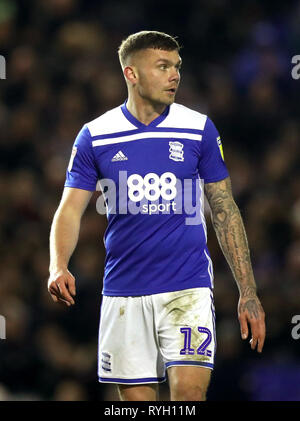 La ville de Birmingham au cours de la Doyen Harlee Sky Bet match de championnat à St Andrew's billions Trophy Stadium, Birmingham. Banque D'Images