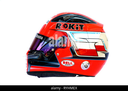 &# Xa9 ; Photo4 / LaPresse 14/03/2019 Melbourne, Australie Le Sport Grand Prix de Formule 1 l'Australie 2019 Dans le pic : le casque de Robert Kubica (POL) Course Williams FW42 Banque D'Images