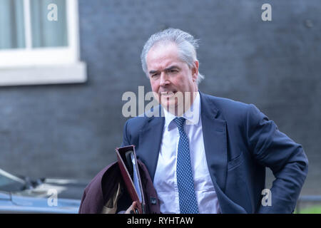 Londres, Royaume-Uni. 14 mars 2019, Geoffrey Cox, Procureur Général, quitte une réunion du Cabinet au 10 Downing Street, Londres, Royaume-Uni. Crédit : Ian Davidson/Alamy Live News Banque D'Images