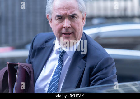 Londres, Royaume-Uni. 14 mars 2019, Geoffrey Cox, Procureur Général, laisse une réunion du Cabinet au 10 Downing Street, Londres, Royaume-Uni. Crédit : Ian Davidson/Alamy Live News Banque D'Images