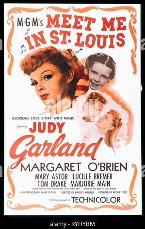 JUDY GARLAND, Margaret O'BRIEN, l'AFFICHE ME RENCONTRER À ST. LOUIS, 1944 Banque D'Images