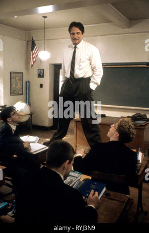 ROBIN WILLIAMS, Dead Poets Society, 1989 Banque D'Images