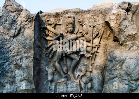 Le Seigneur Shiva, Hadshi Temple, Sant Darshan Museum, près de tikona Vadgoan Maval, District Pune, Maharashtra, Inde. Banque D'Images