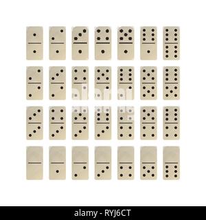 Le jeu des dominos. Ensemble de blocs blancs. Domino d'illustration vectorielle Illustration de Vecteur