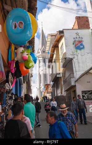 Donmatias, Antioquia, Colombie : scène de rue. Banque D'Images