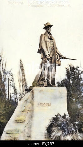 Statue de Rudolf, Prince héritier d'Autriche par Miklós Ligeti, 1908, Budapest, Kronprinz Rudolf, Denkmal, Hongrie Banque D'Images