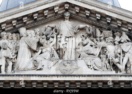 Le Panthéon est le lieu de sépulture pour de nombreux Français. Allégorie de la Révolution. Paris. La France. Banque D'Images