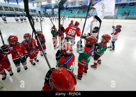 Match de hockey sur glace. HC Mont-Blanc. Saint-Gervais. La France. Banque D'Images