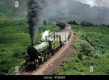 Locomotive vapeur LNER Le Grand Marquis sur la West Highland Line, Ecosse Banque D'Images