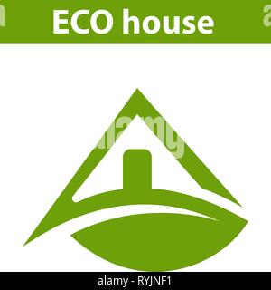 Eco house Logo Illustration de Vecteur