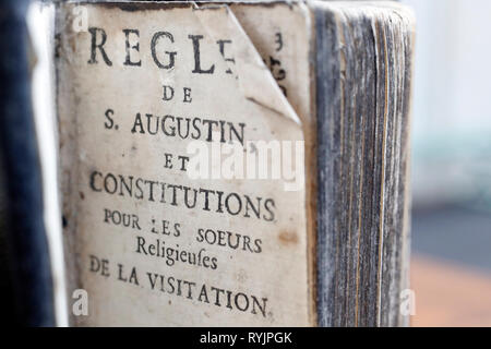 Règles monastiques. La Règle de saint Augustin. La France. Banque D'Images
