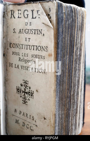 Règles monastiques. La Règle de saint Augustin. La France. Banque D'Images