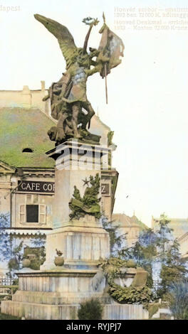 Honvéd Memorial par György Zala (Budapest), 1910, Budapest, Hongrie Honved, Denkmal, Banque D'Images