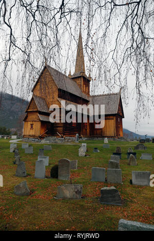 Église Lom. La Norvège. Banque D'Images