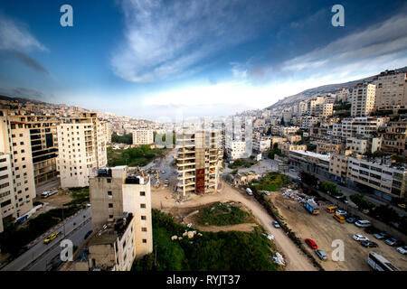 Le centre-ville de Naplouse, en Cisjordanie, en Palestine. Banque D'Images