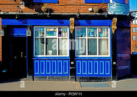 Le gros chat, Alma Street, Sheffield, Angleterre Banque D'Images