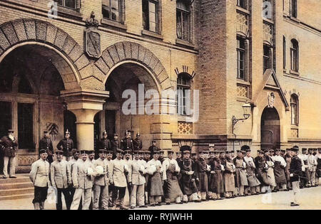 Infanterie-Regiment Prinz Johann Georg (8. Königlich Saxon) n° 107, les installations militaires de l'Allemagne, des casernes à Leipzig, Leipzig, 1911, 107. Regiment Banque D'Images