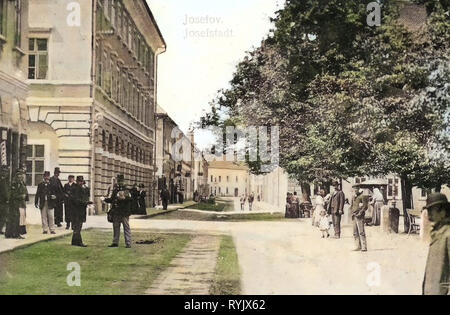 Bâtiments de Josefov (Jaroměř), forteresse de Josefov, 1911, région de Hradec Králové, Josefstadt, Straßenansicht Banque D'Images